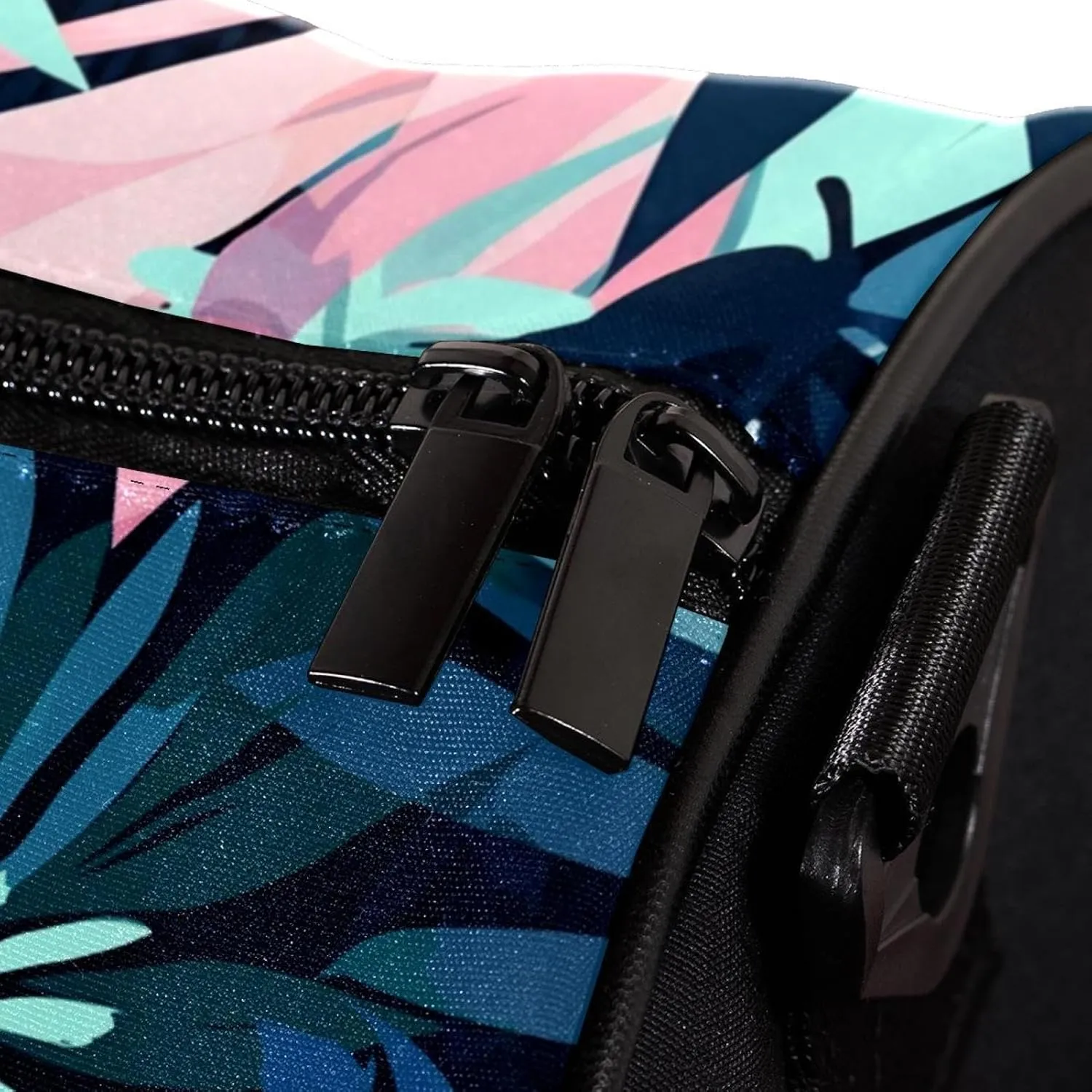 Gym Bag for Women,Small Gym Bag for Men,Tropical Leaves Print,Overnight Bag