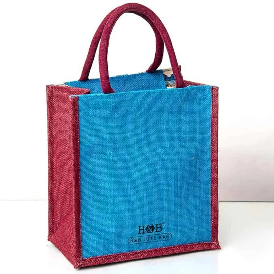 H nd B Jute bag for women lunch bag