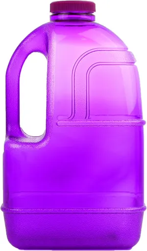 H8O® 1 Gallon Square BPA Free Water Bottle with 48mm Cap & Built-in Handle