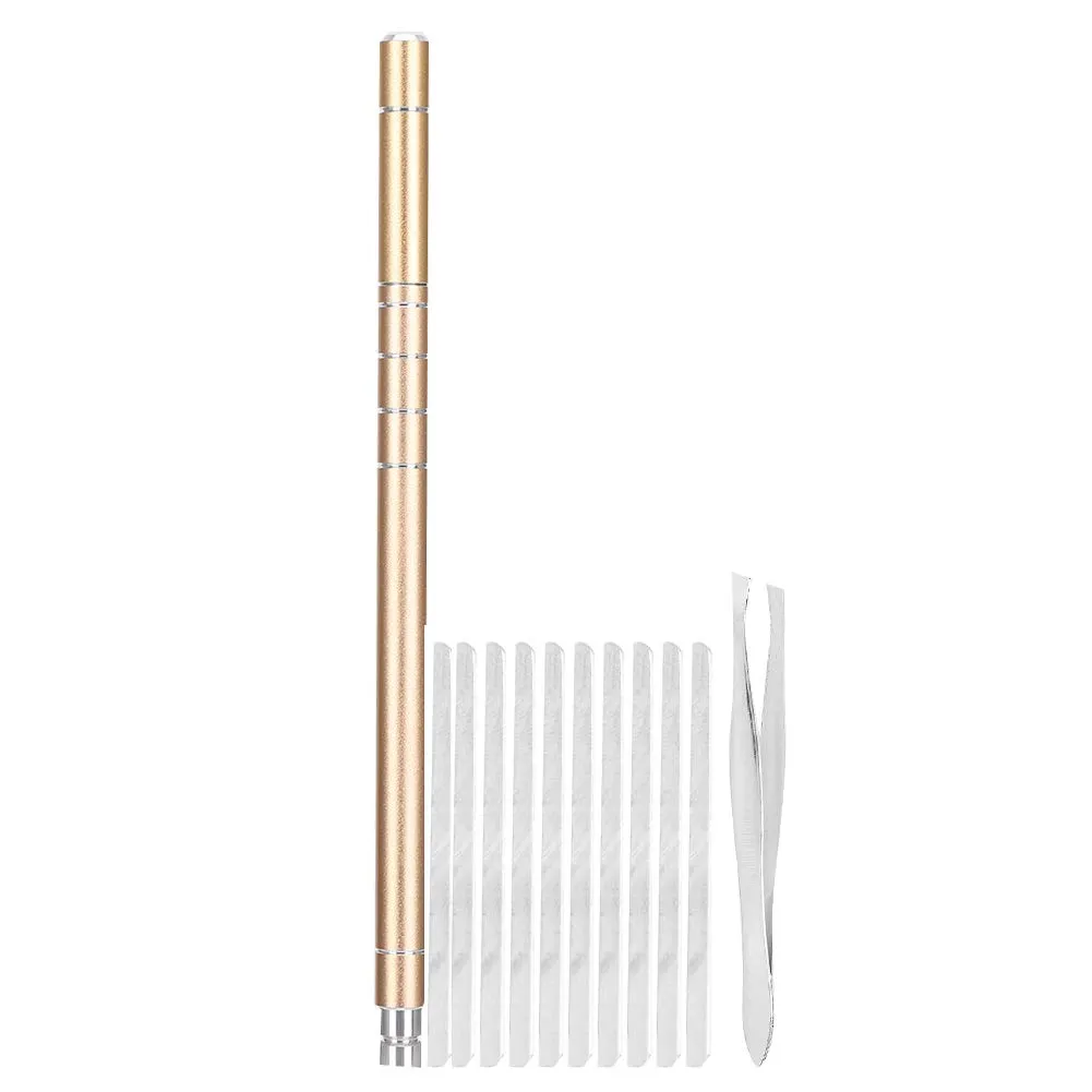Hair Engraving Pen, Hair Engraving Pen Kit, Stainless Steel Beardfor Eyebrow Shaving, Hair Tattoo Tool for Easy Styling (Gold)