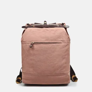 Handcrafted Canvas and Leather Backpack for Women