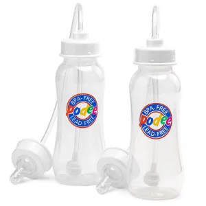 Hands-Free Baby Bottle - Anti-Colic Self Feeding 9 oz Baby Bottle Nursing System with Fast Flow Nipple/Teat 3m  Infant (2 Bottles - Podee Classic)