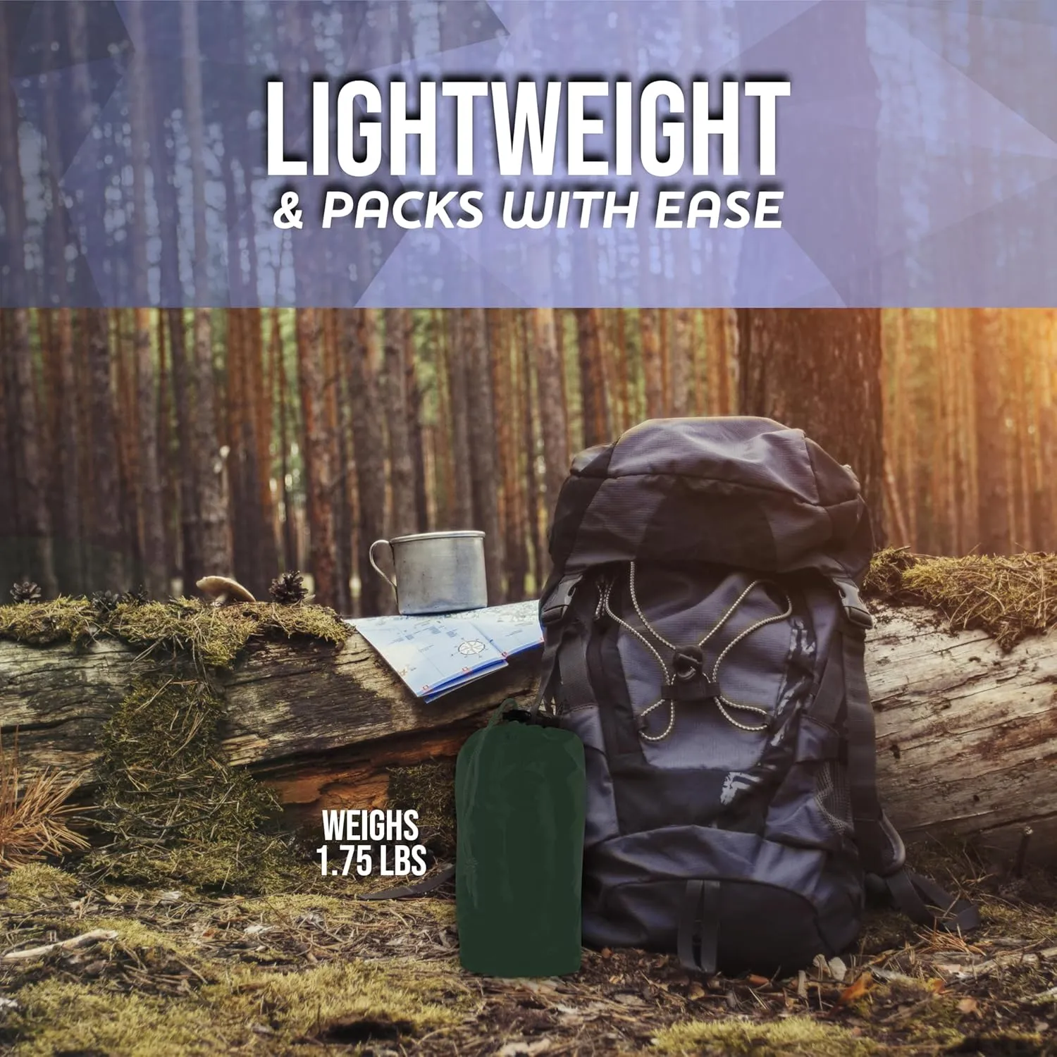Heavy Duty Rain Poncho for Backpacking, Waterproof Lightweight for Adults, Military, Emergency, Camping, Men, Women