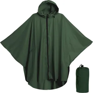Heavy Duty Rain Poncho for Backpacking, Waterproof Lightweight for Adults, Military, Emergency, Camping, Men, Women