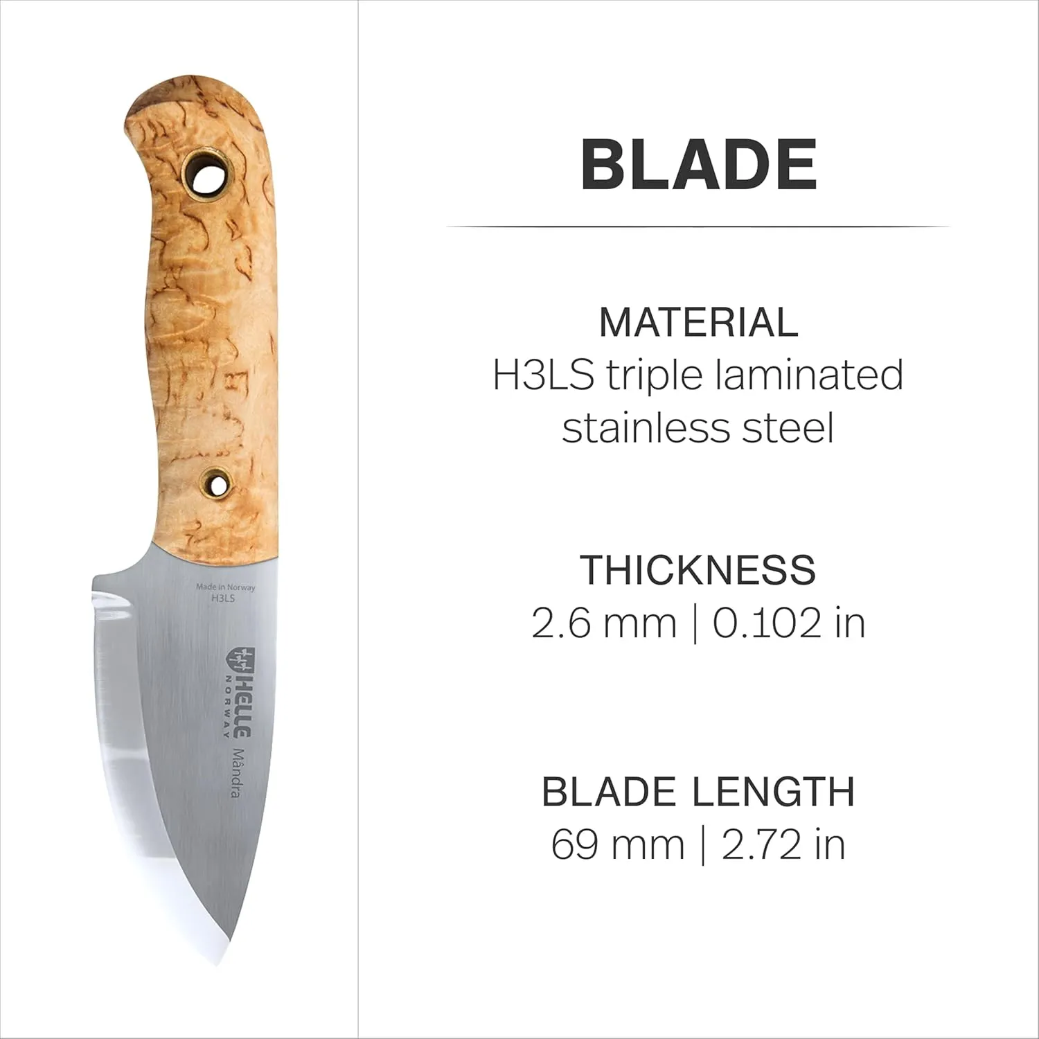 HELLE Knives - Fixed Blade - Classic - Full Tang - Made in Norway