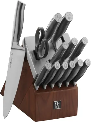 HENCKELS Graphite 14-piece Self-Sharpening Knife Block Set for Paring, Boning, Santoku, Chefs, and Carving, Kitchen Shears, German Engineered Informed by 100  Years of Mastery, Black