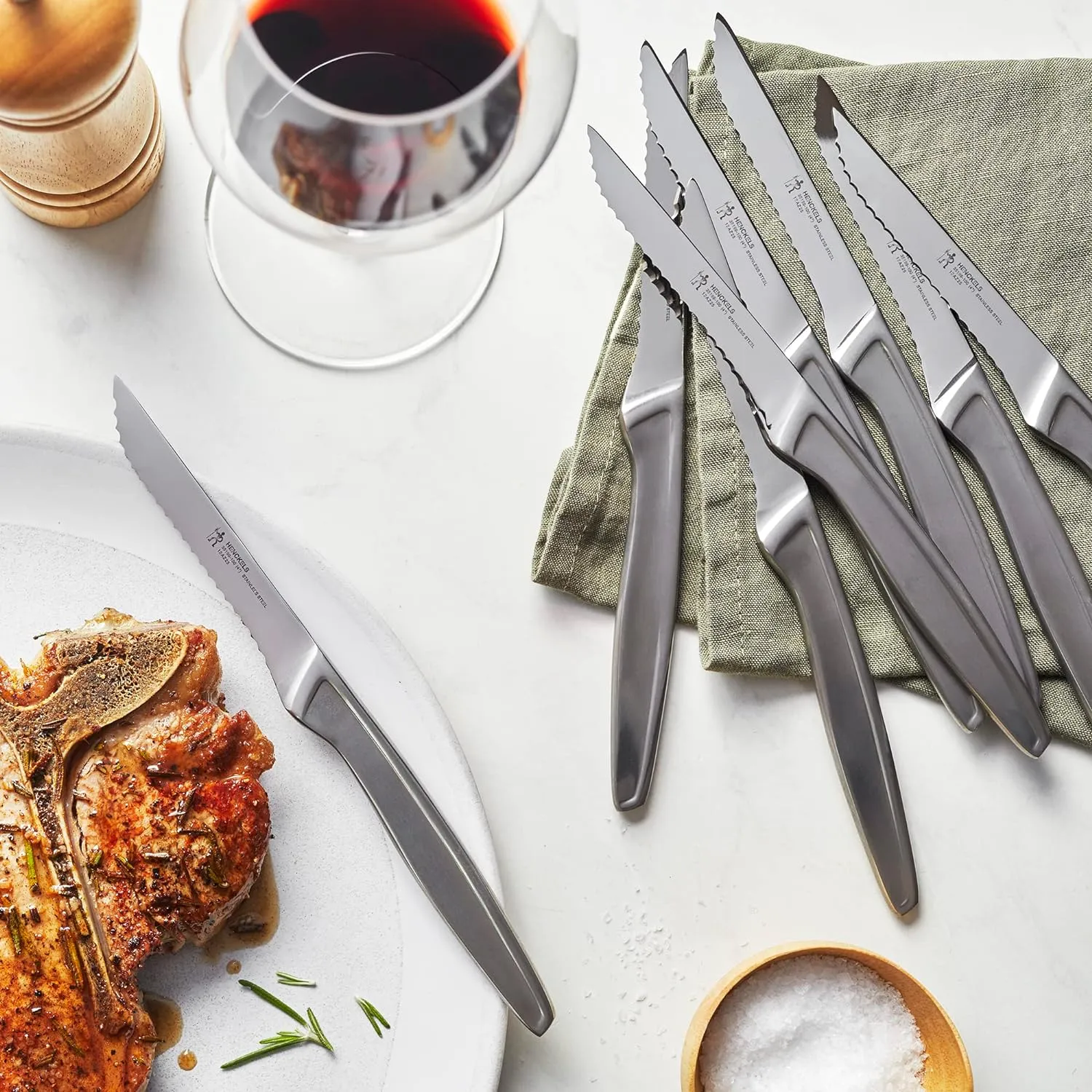 HENCKELS Razor-Sharp Steak Knife Set of 8, German Engineered Informed by 100  Years of Mastery, Sliver