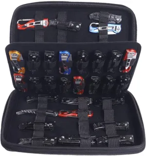 HERSENT Pocket Knife Display Case with 62 Slots,Knife Case, Folding Knife Holder Organizer,Knife Storage Carrier,Knives Collection Protector for Survival Tactical Outdoor EDC Mini Knife