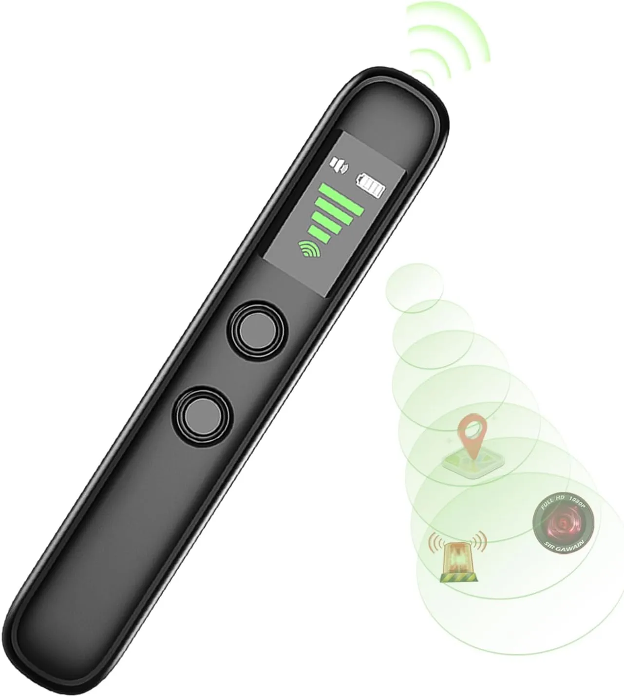 Hidden Camera Detector - Portable Anti-Eavesdropping Device, RF/Wireless Signal Scanner, GPS Tracker and Bug Detector, Burglar Alarm Camera Finder for Home/Hotel/Office