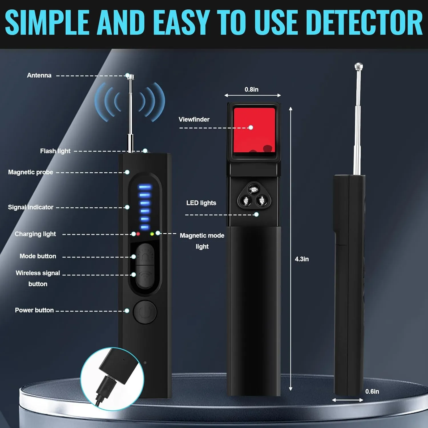 Hidden Camera Detectors, Anti-Spy Camera Finder Detector, Bug Detector, GPS Hidden Camera Detectors, Tracking Device Detectors, Camera Detector for Hotels, Home, Airbnb, Office (X13)