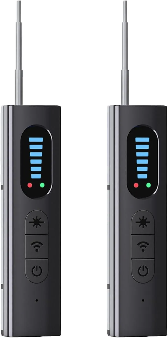 Hidden Camera Detectors,Portable Hidden Bug and Camera Detector,GPS Tracker Device Detector Spy RF Signal Finder,Spy Camera Finder Privacy Pen,Wireless Rechargeable for Travelling(2Pcs)