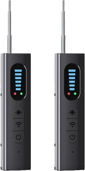 Hidden Camera Detectors,Portable Hidden Bug and Camera Detector,GPS Tracker Device Detector Spy RF Signal Finder,Spy Camera Finder Privacy Pen,Wireless Rechargeable for Travelling(2Pcs)
