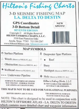 Hiltons Offshore Fishing Chart LA to Destin #4