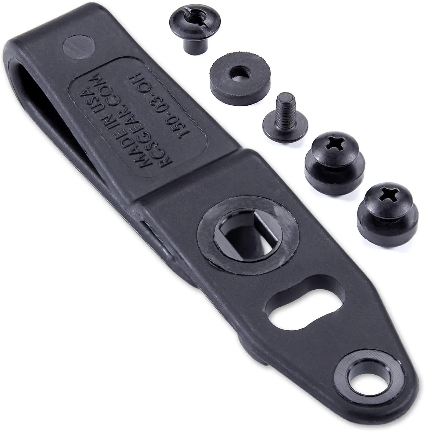 HolsterSmith - Raven Concealment - Holster Mounting Belt Clip - Overhook Strut - Tactical Black - (Select Belt Size Above)
