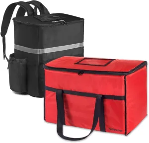 Homevative Insulated Thermal Bag Bundle, XL Carry Bag & Backpack