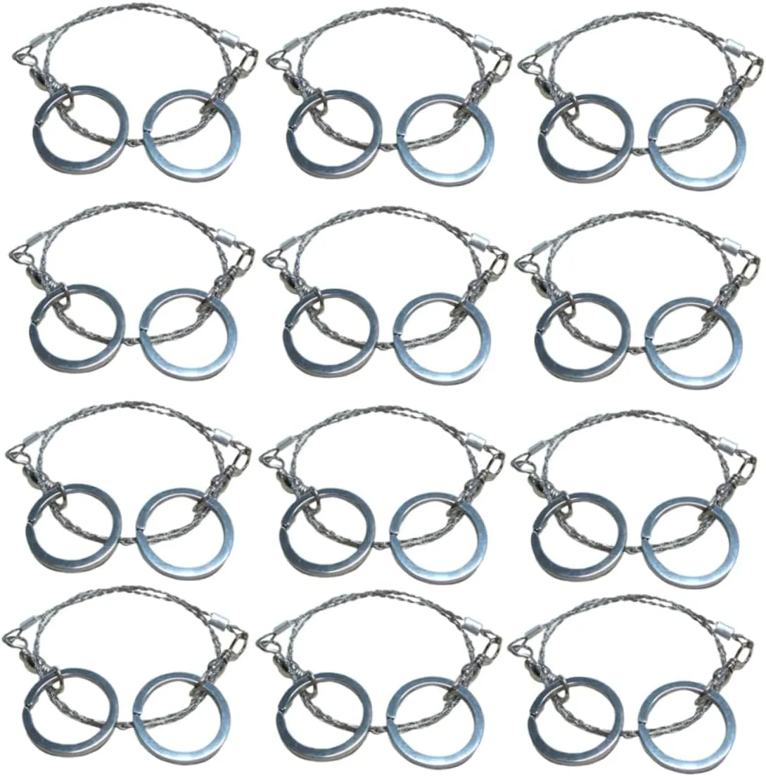 Homoyoyo 12pcs Chainsaw Survival Chain Outdoor Saw Survival Supplies Outdoor Product Survive Steel Wire