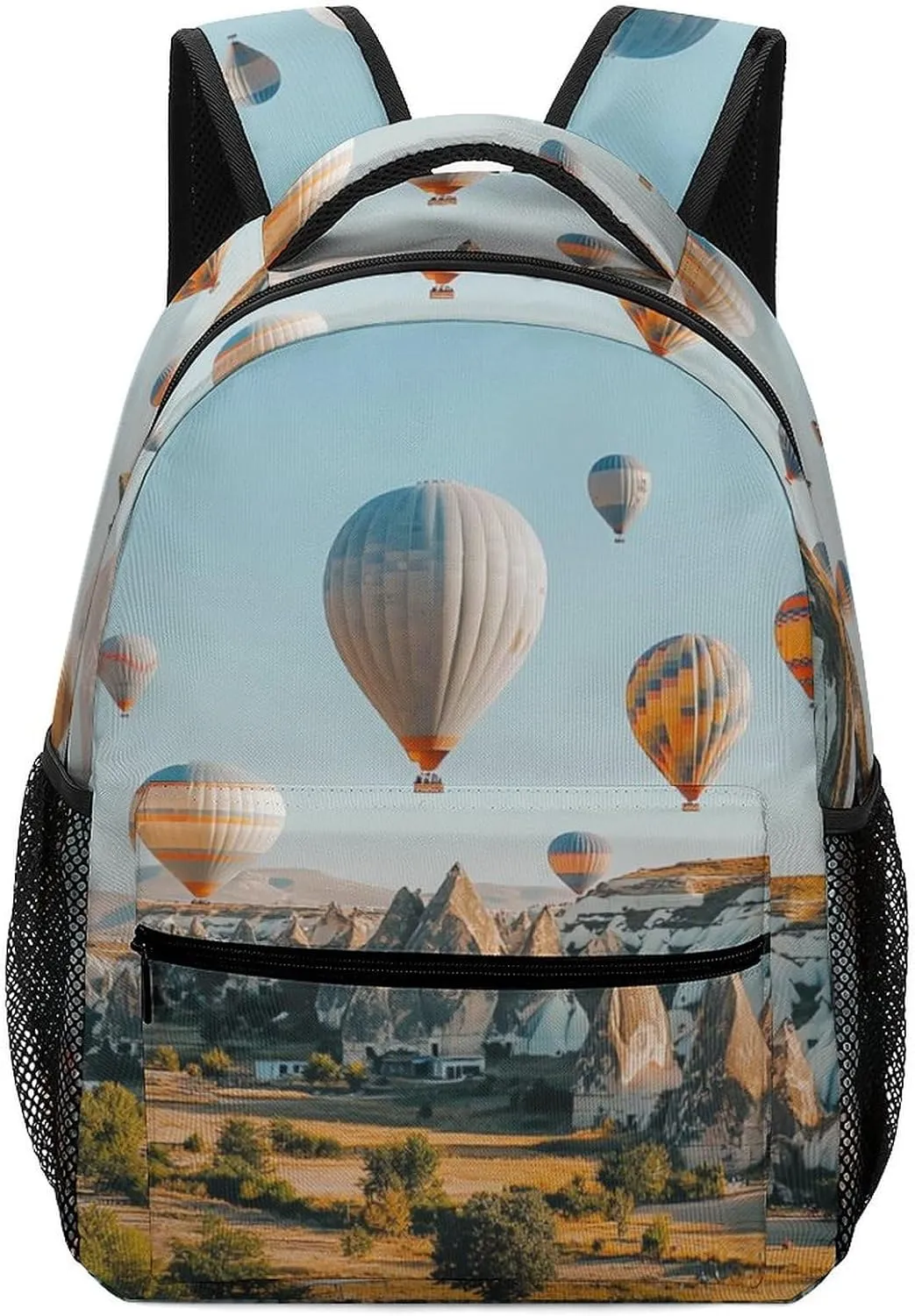 Hot Air Balloon in The Sky Laptop Backpack Durable Travel Daypack Casual Shoulder Bag for Sport Hiking