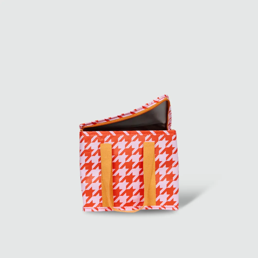 Houndstooth Mini Insulated Tote