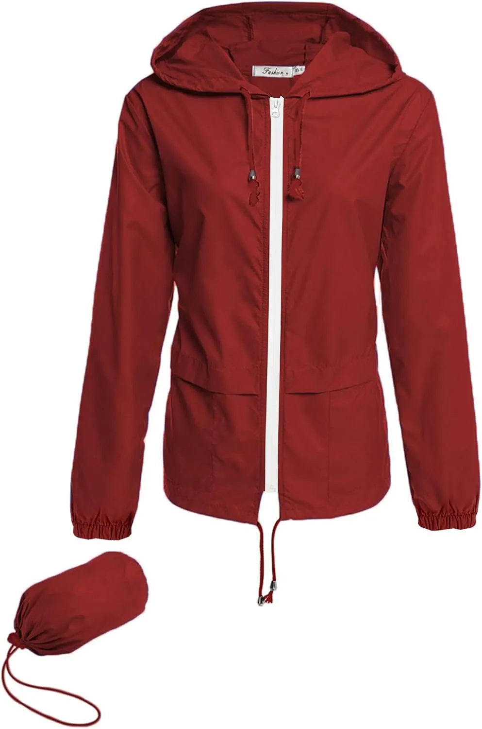 Hount Women's Lightweight Hooded Raincoat Waterproof Packable Active Outdoor Rain Jacket (S-3XL)