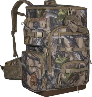 Hunting Backpack with Waterproof Rain Cover, Self Standing Hard Bottom, Camo Hunting Day Pack for Bow Rifle Gun
