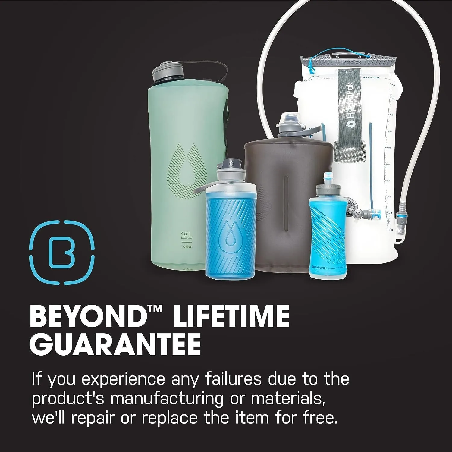 HydraPak Recon Twist & Sip - Wide Mouth Recycled Plastic Water Bottle (24oz or 32oz) - Eco Friendly, BPA Free, Easy Carry
