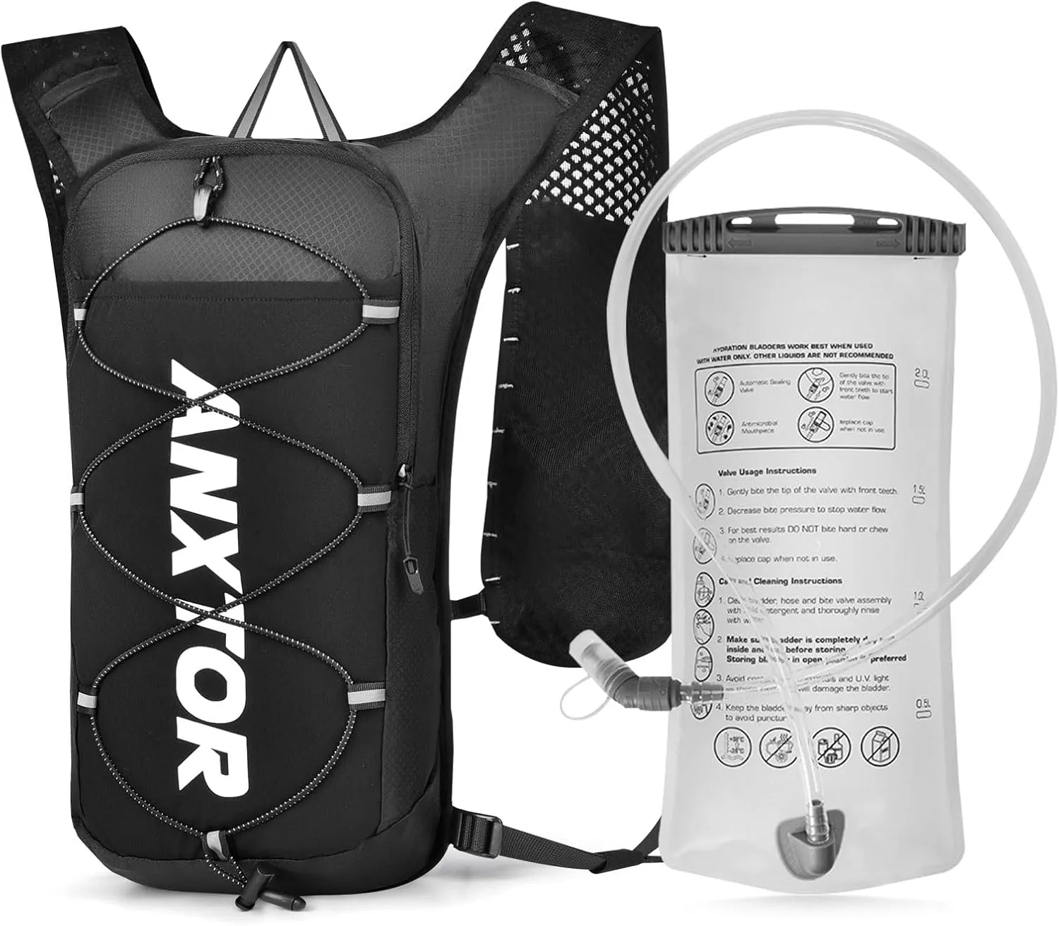 Hydration Pack Backpack,Hiking Backpack with 2L Water Bladder Lightweight Running Hydration Vest for Men Women Hiking Cycling Climbing Camping