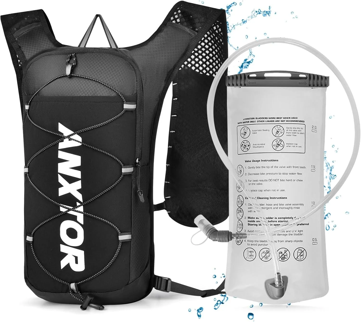 Hydration Pack Backpack,Hiking Backpack with 2L Water Bladder Lightweight Running Hydration Vest for Men Women Hiking Cycling Climbing Camping