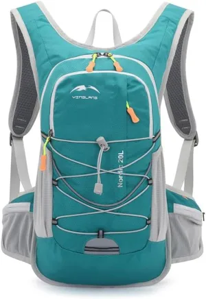 Hydration Running Backpack, 20L Lightweight Trail Running Vest, Turquoise and Gray, 45H x 26W x 20D inches/500