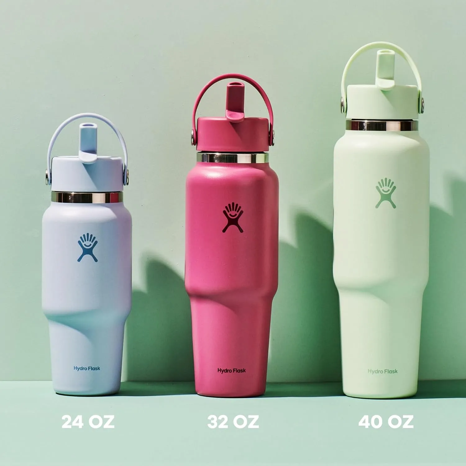 Hydro Flask 24 OZ Wide Flex Straw Travel Bottle Black
