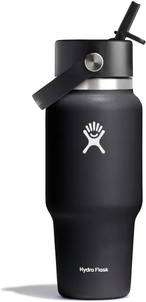 Hydro Flask 24 OZ Wide Flex Straw Travel Bottle Black