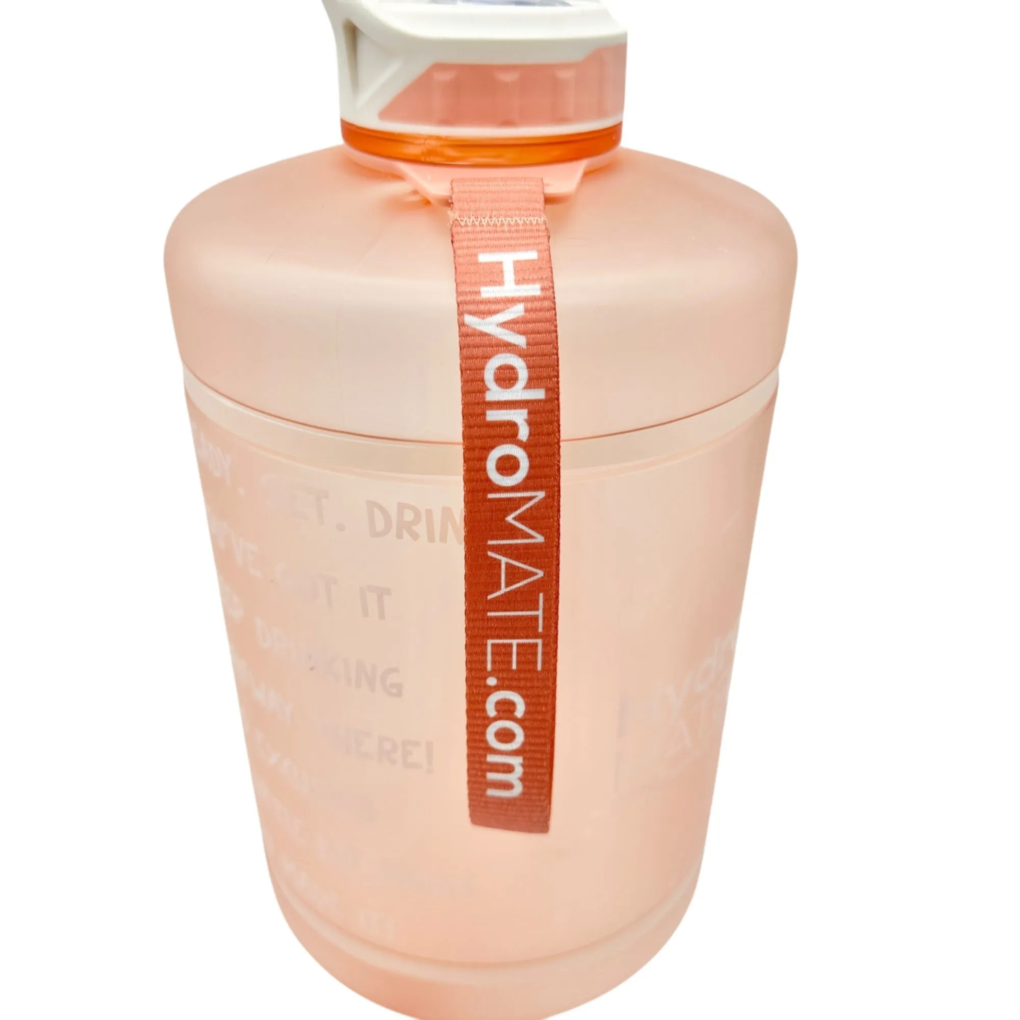 HydroMate 1 Gallon Motivational Water Bottle Straw Lid Time Marker BPA-Free