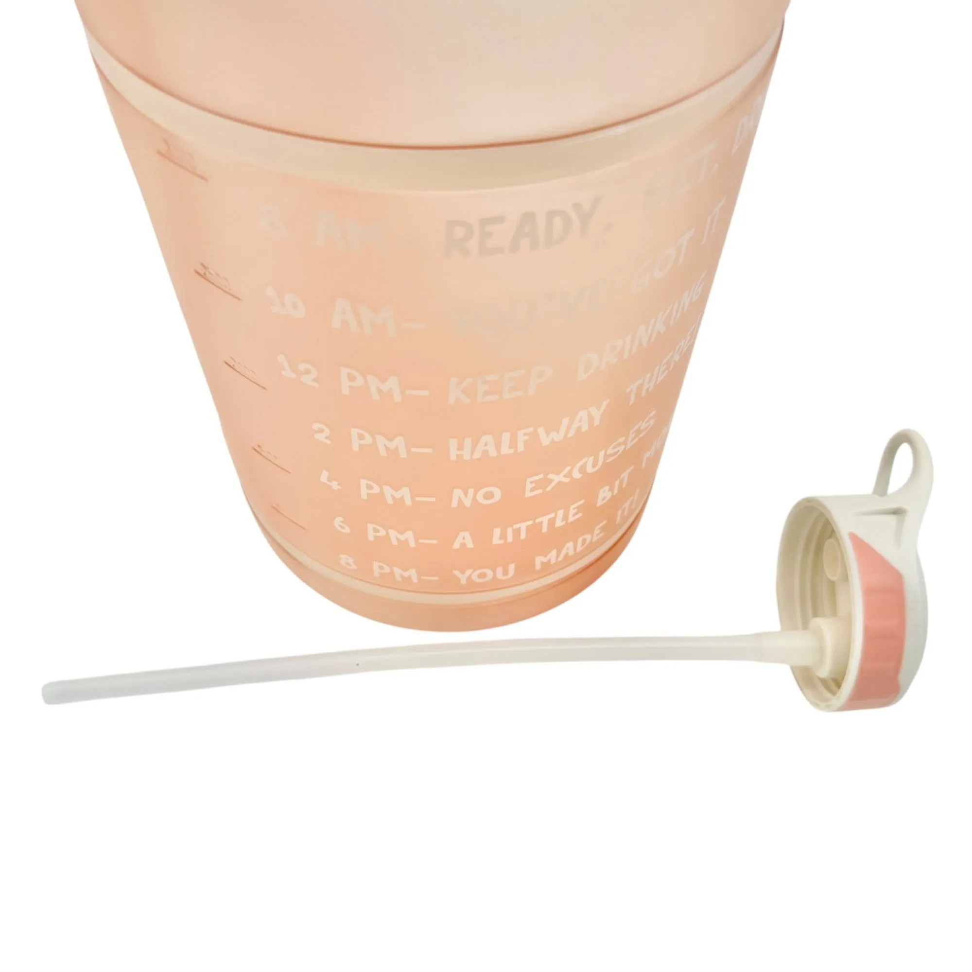 HydroMate 1 Gallon Motivational Water Bottle Straw Lid Time Marker BPA-Free