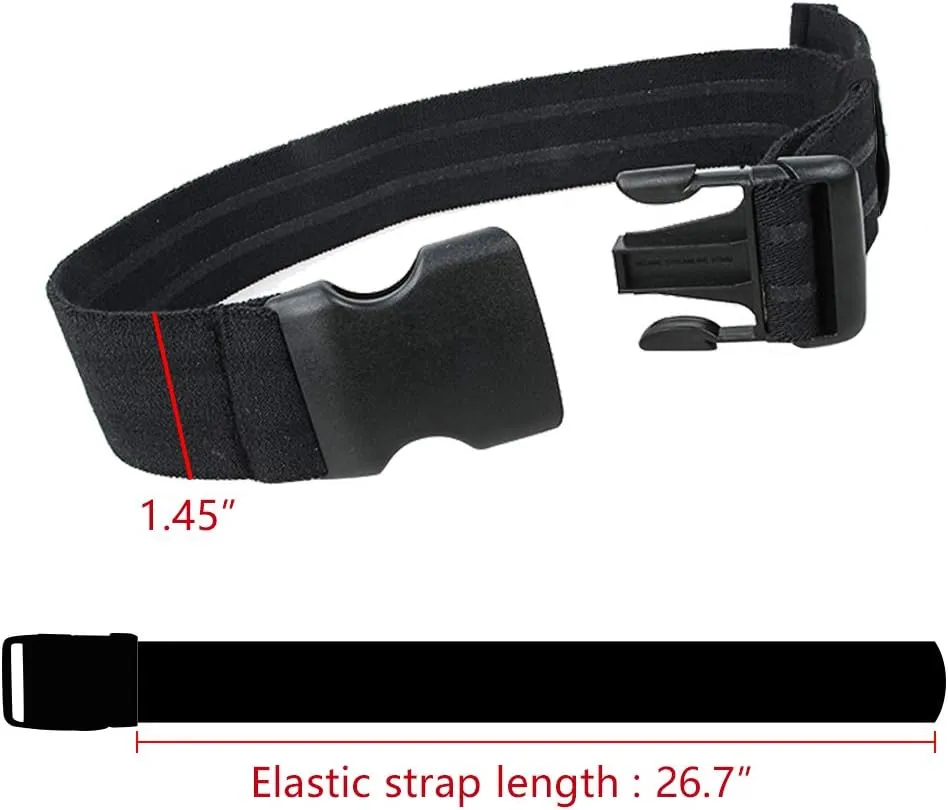 IDOGEAR Tactical Leg Strap Thigh Belt for Holster Knife Elastic Thigh Strap Outdoors EDC Leg Hanger with Quick-Release Buckle