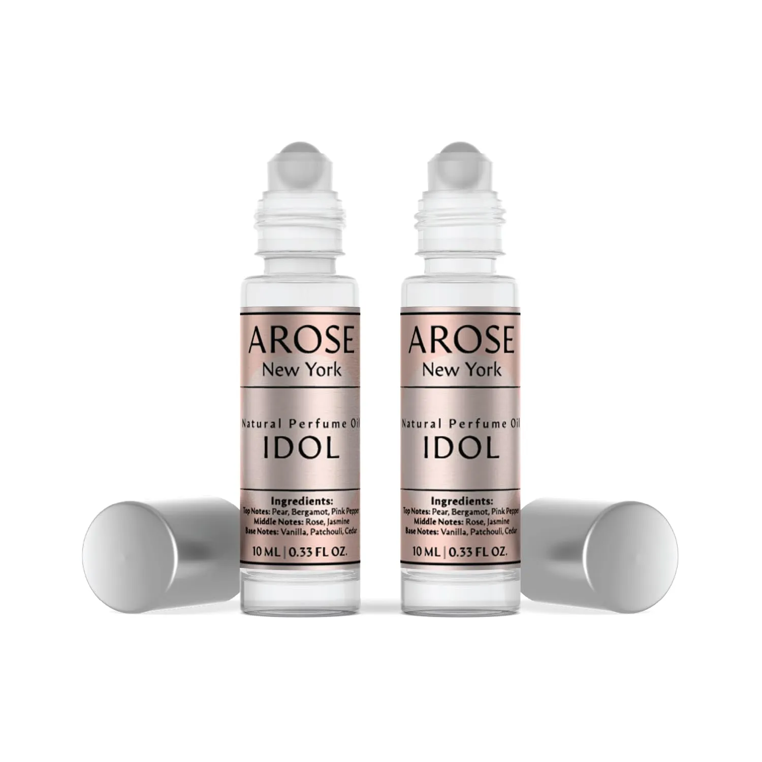 Idol Perfume Oil, Alcohol-free, Vegan, 10 ml, Pocket Size, Travel Size, long-lasting, Fragrance Inspired by Idole - LARGE BOTTLE NOT INCLUDED (2 Bottle)
