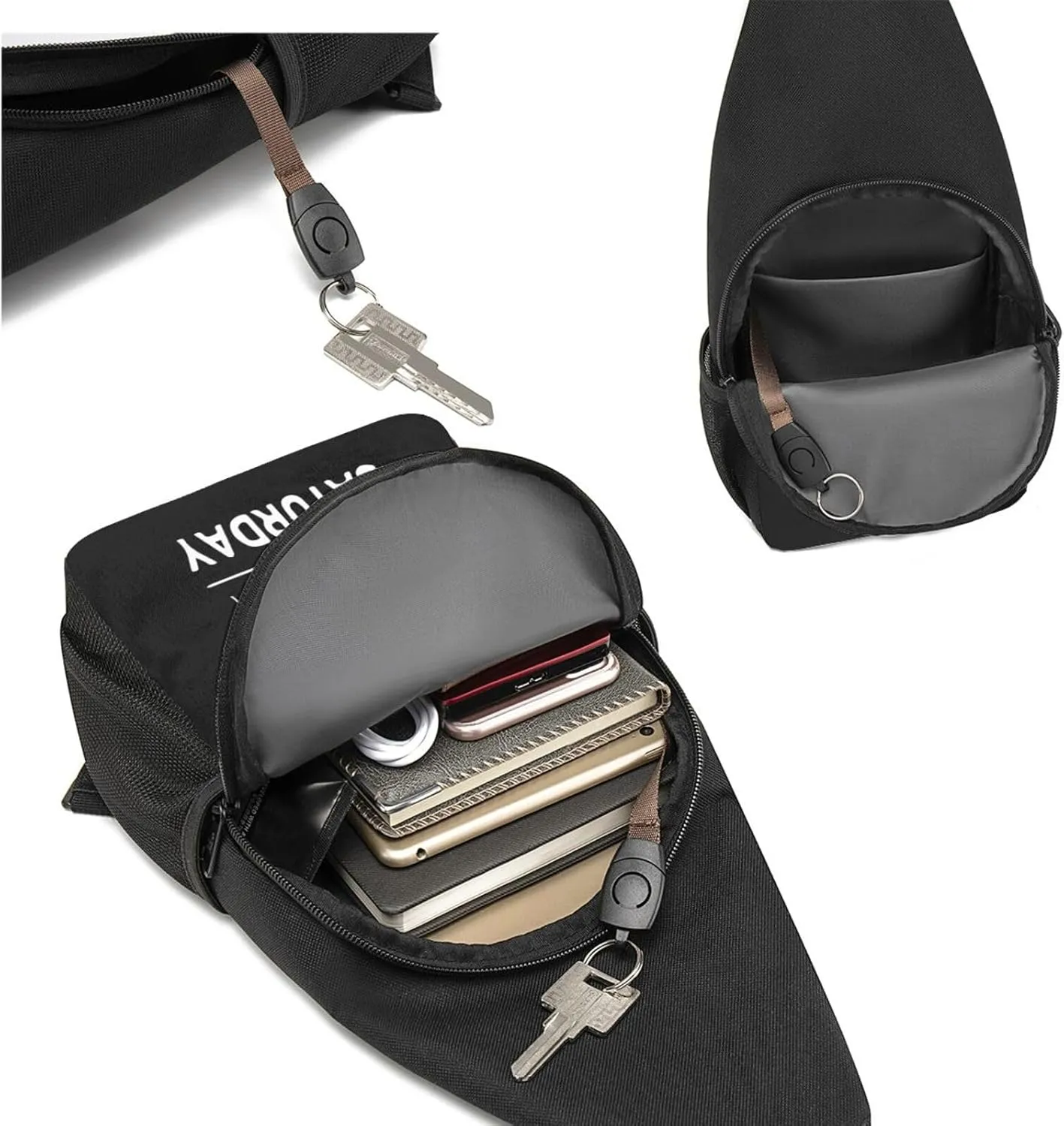 I'M Retired Every Day Is Saturday Unisex Chest Bag Lightweight Crossbody Shoulder Bag Travel Pocket