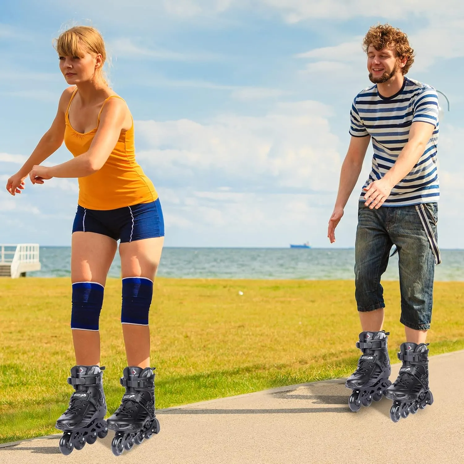 Inline Skates, High Performance Outdoor Fitness Inline Skates for Women Men Adult