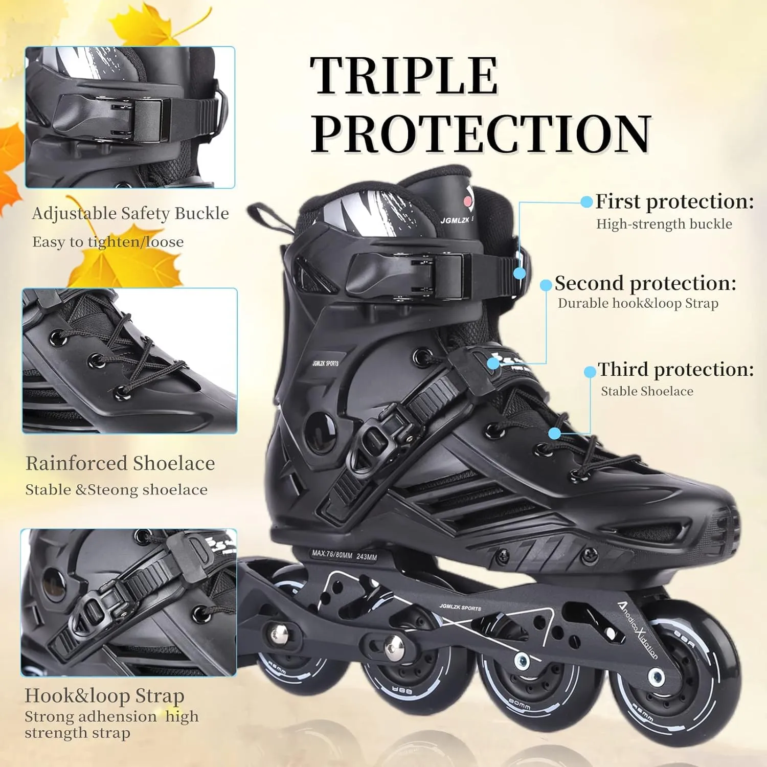 Inline Skates, High Performance Outdoor Fitness Inline Skates for Women Men Adult