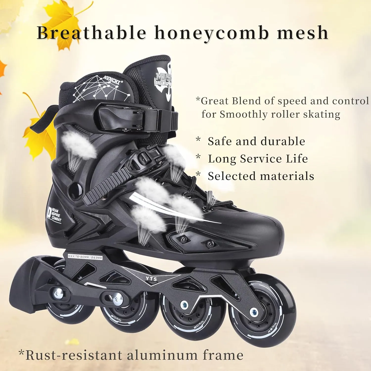 Inline Skates, High Performance Outdoor Fitness Inline Skates for Women Men Adult