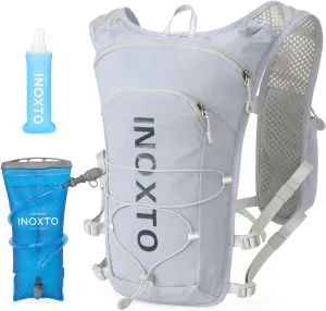 INOXTO Running Hydration Vest Backpack,Lightweight Pack with 1.6L Water Bladder Hydration Backpack Daypack for Hiking Trail Running Cycling Race Marathon for Women Men