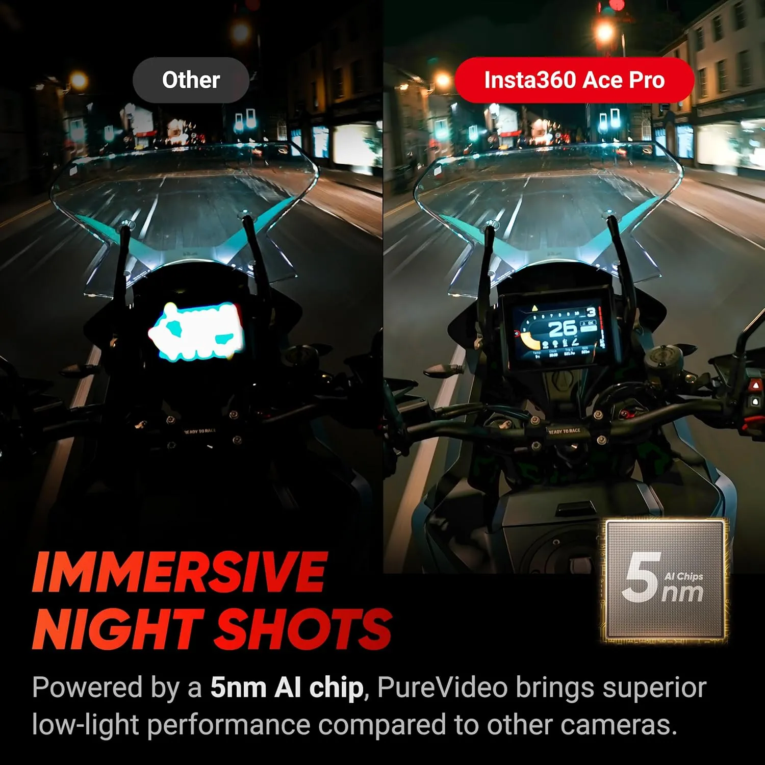 Insta360 Ace Pro GPS Kit - Waterproof Action Camera Co-Engineered with Leica, Flagship 1/1.3" Sensor and AI Noise Reduction for Unbeatable Image Quality, 4K120fps, 2.4" Flip Screen & AI Features