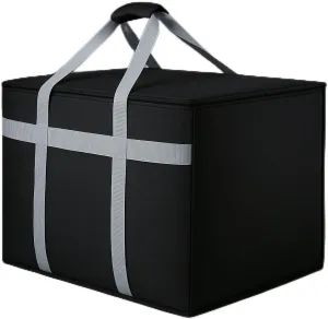 Insulated Food Delivery Bag Cooler Bags Keep Food Warm Catering Therma for doordash Uber Eats Catering Shopper hot Black Travel Grocery Pizza Portable Beach Soft Sided