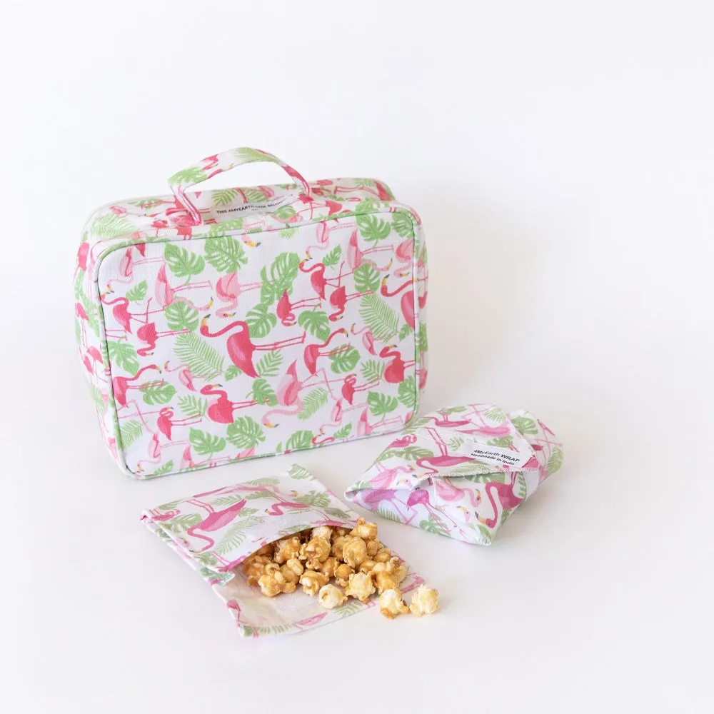 Insulated Lunch Bag - Flamingoes