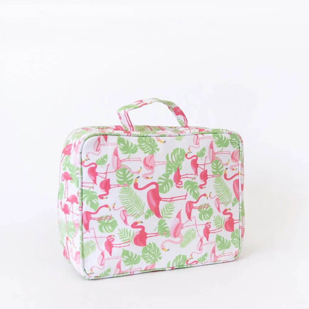 Insulated Lunch Bag - Flamingoes