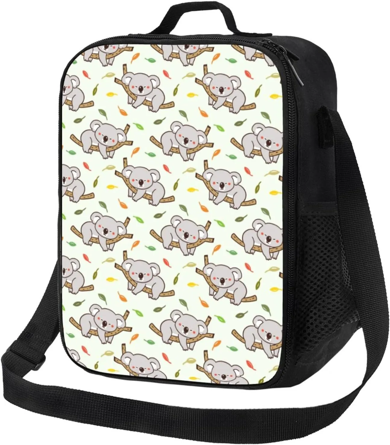 Insulated Lunch Bags for Women Men Work - Deciduous Gray Koala Small Lunch Box for Women Men, Soft Cooler Bag Insulated, Adult Lunch Tote Bag with Adjustable Shoulder Strap