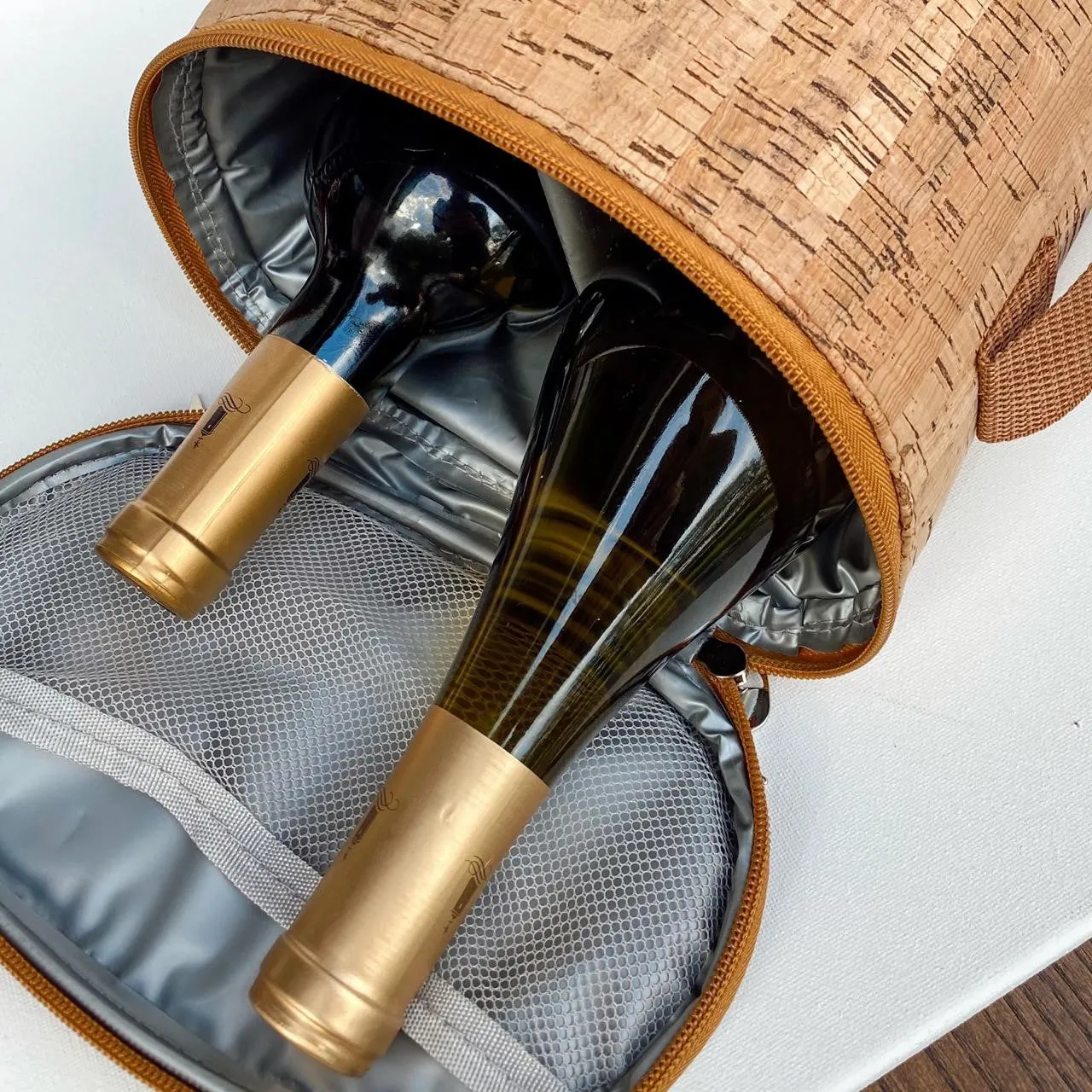 Insulated Two Bottle Bag - Cork