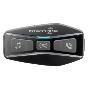 Interphone UCOM4 - Motorcycle Bluetooth Communication - 4 Riders up to 1.6 Km Range - Battery 15Hr - Helmets Headset Compatible TFT and GPS - DSP and Noise Control - Waterproof IP67 - Single Pack