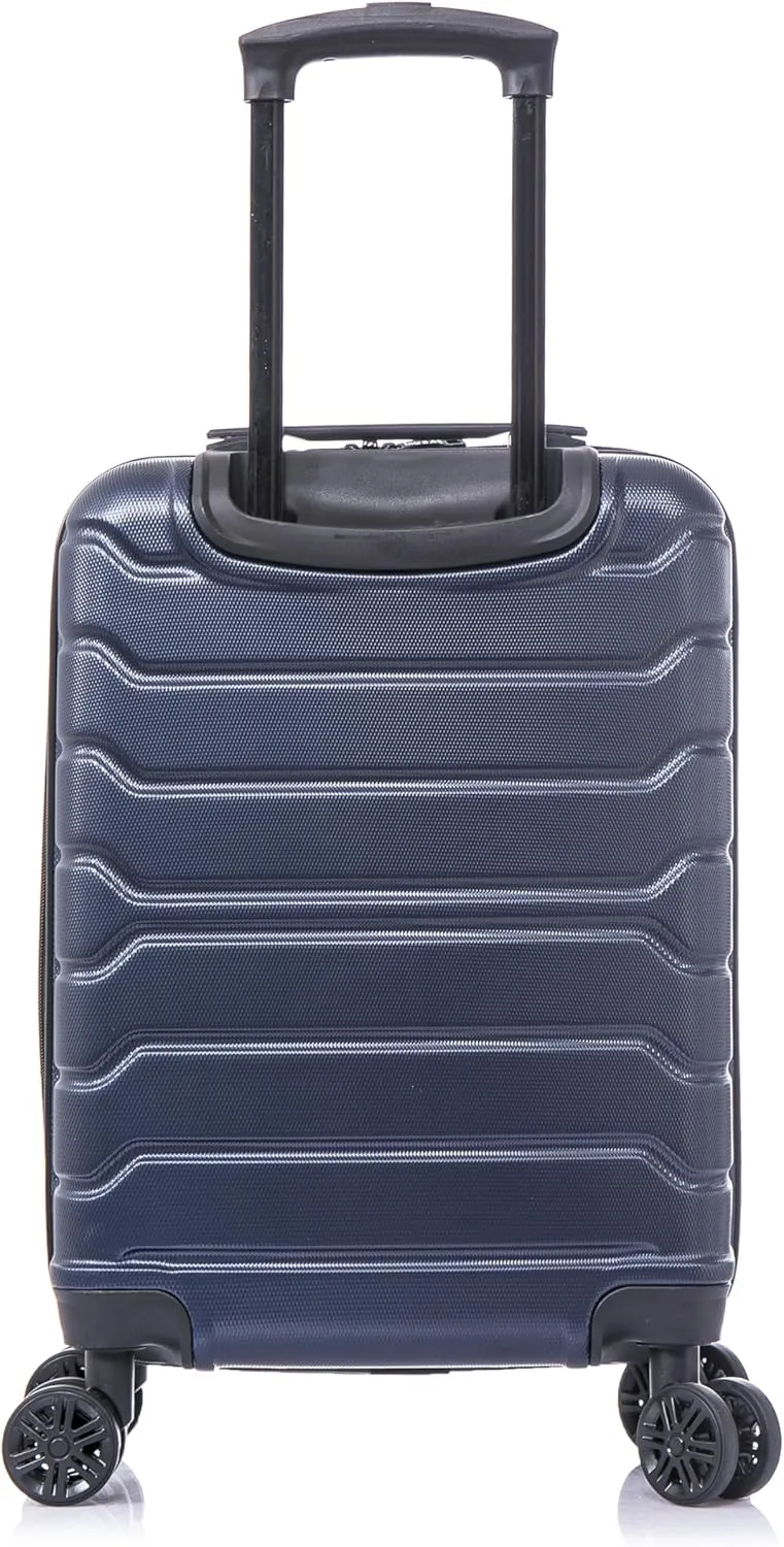 InUSA TREND Luggage with Spinner Wheels | Durable Lightweight Hardshell Suitcase, Travel bag with Handle and Trolley, 20-Inch Carry On Small Luggage | Blue