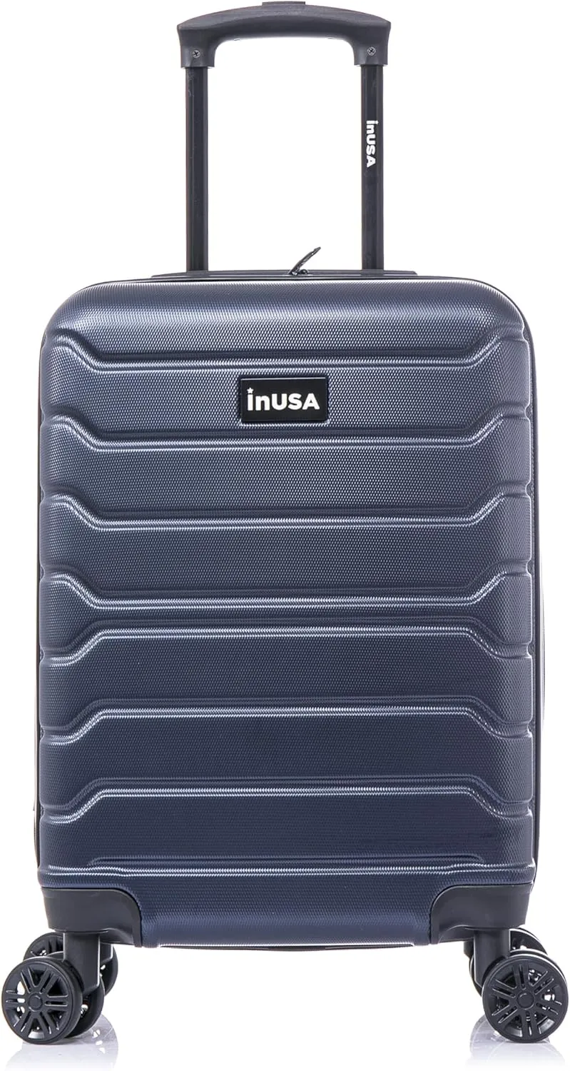 InUSA TREND Luggage with Spinner Wheels | Durable Lightweight Hardshell Suitcase, Travel bag with Handle and Trolley, 20-Inch Carry On Small Luggage | Blue