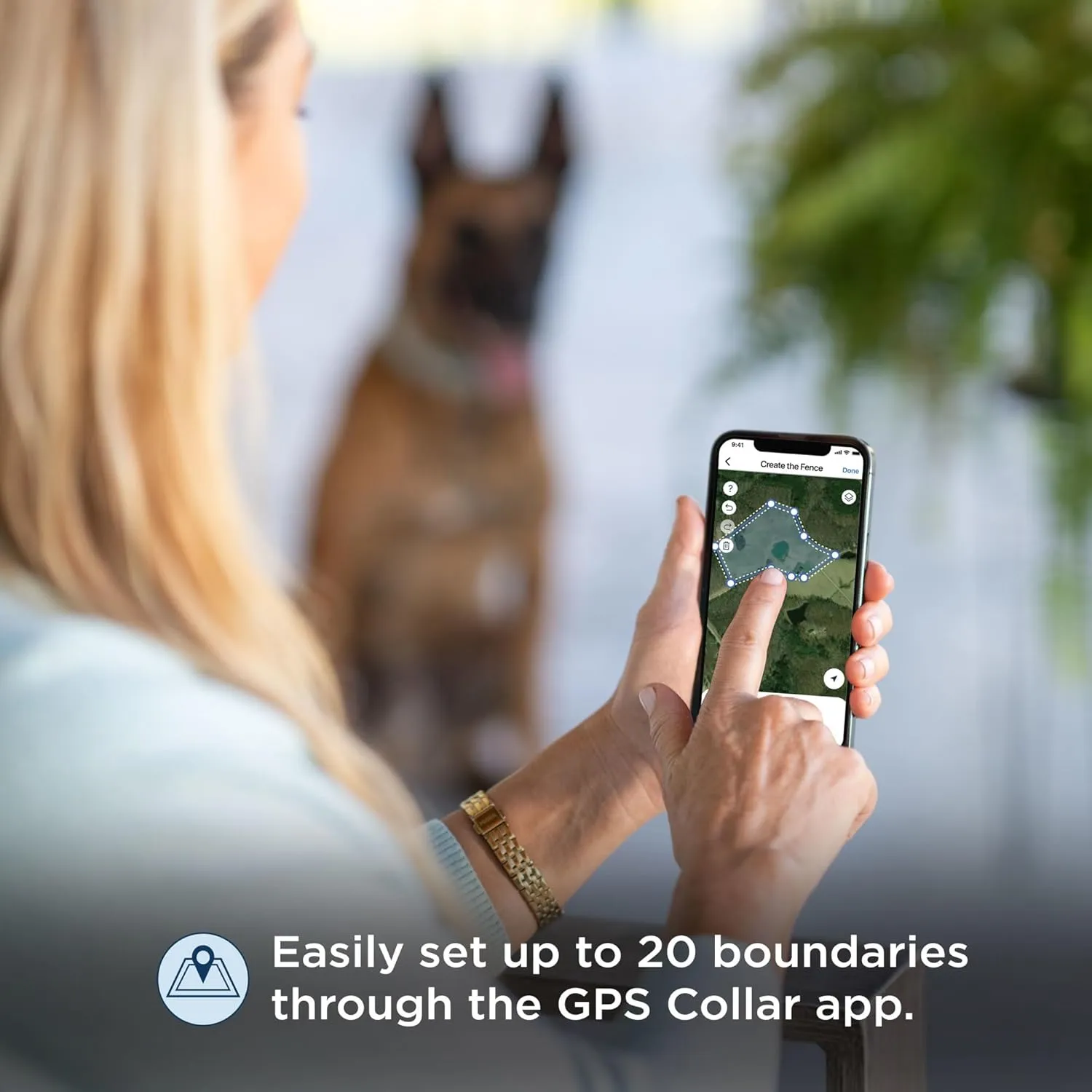 Invisible Fence GPS Dog Fence & Tracking Collar Bundle with Training Flags (White) & Treat Bag (Red), Wireless GPS Tracker Collar, for Medium & Large Dogs, Waterproof - 1 Year Subscription Included