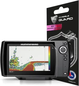 IPG Compatible with HUMMINBIRD HELIX 7 SONAR G2 / SI GPS FISH FINDER Screen Protector Invisible Film Guard Cover Free Lifetime Replacement Bubble -Free